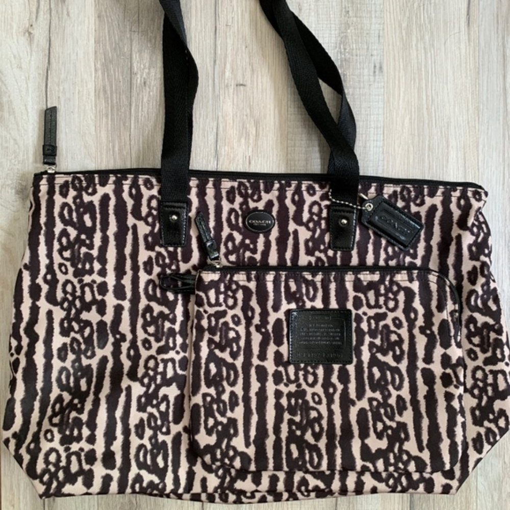 Coach Weekender Ocelot Leopard Bag Set